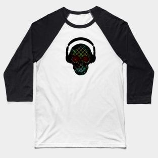 Skull headphones artwork Baseball T-Shirt